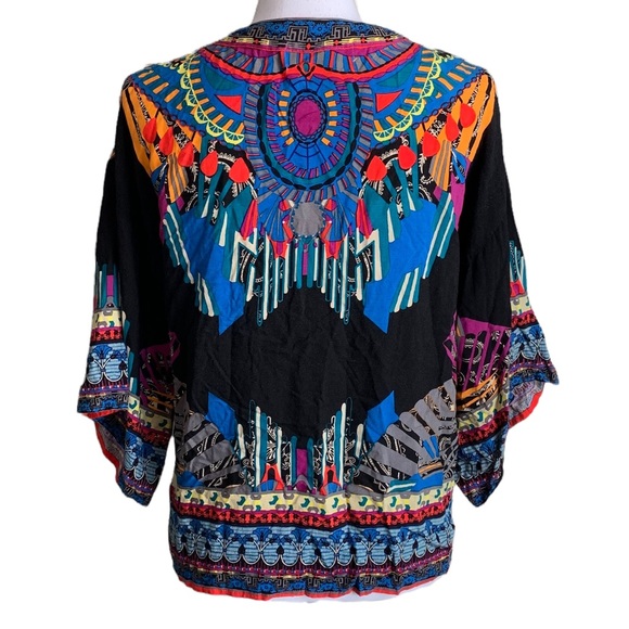 Flying Tomato Boho Short Kimono Top Size Medium - Picture 4 of 17